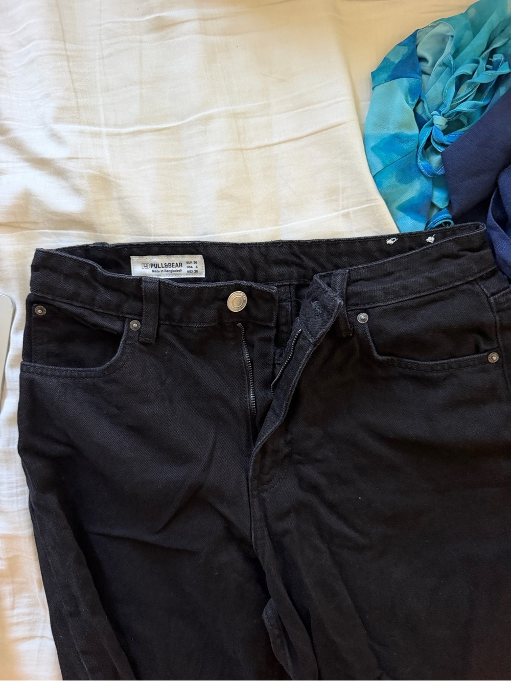 Pull&Bear High-Rise Black Women's Jeans